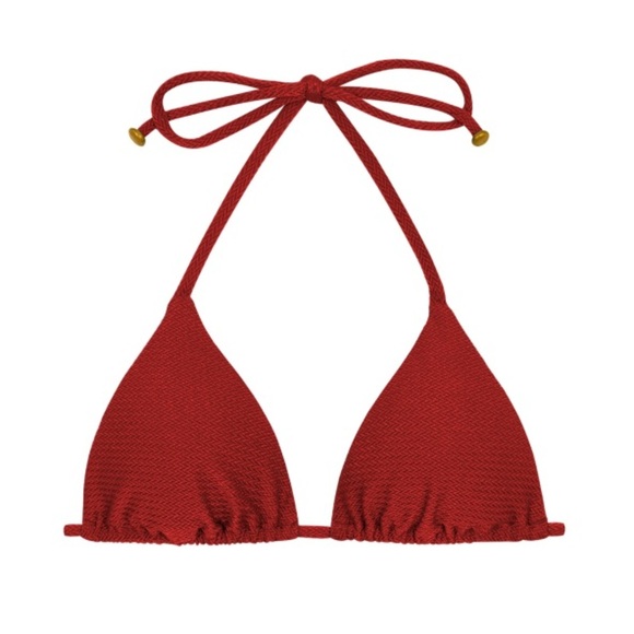 Tortuga Bikini Triangle Deep Red Bikini Top Made in USA - Picture 3 of 4
